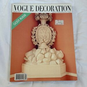 Vogue Decoration Magazine 80’s Ornate Cover French (?) language interior design